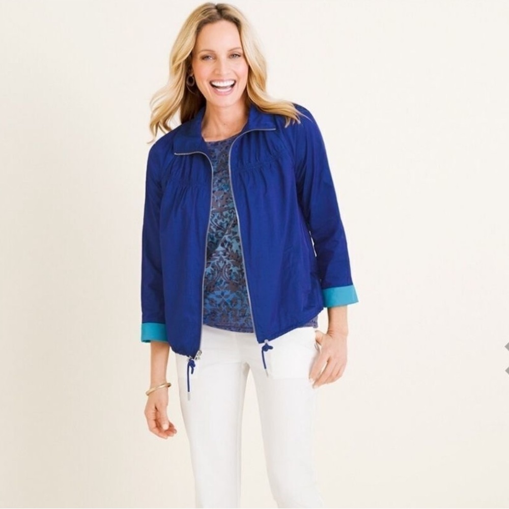 Chico's Zenergy Color Block Jacket Chico’s Size 0- US 4/6